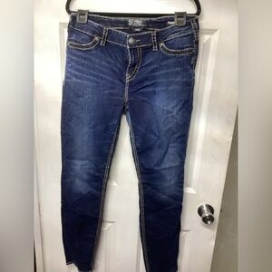 Silver Jeans Women's Dark Blue Skinny Jeans sz 34x31